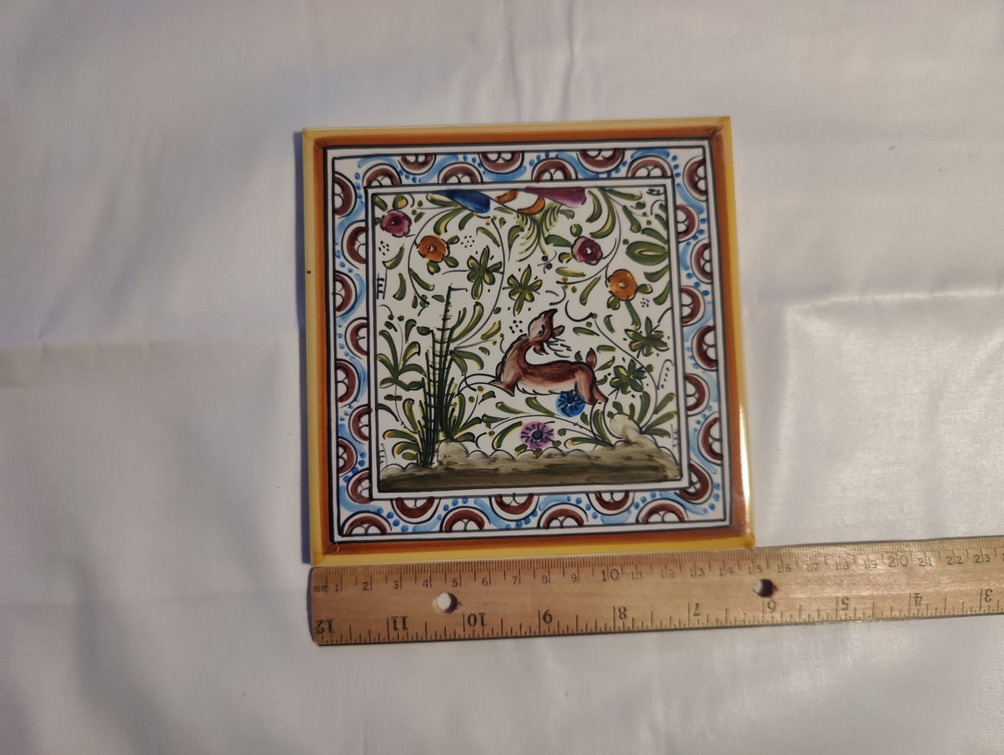 Prancing Dear Portugese Tile